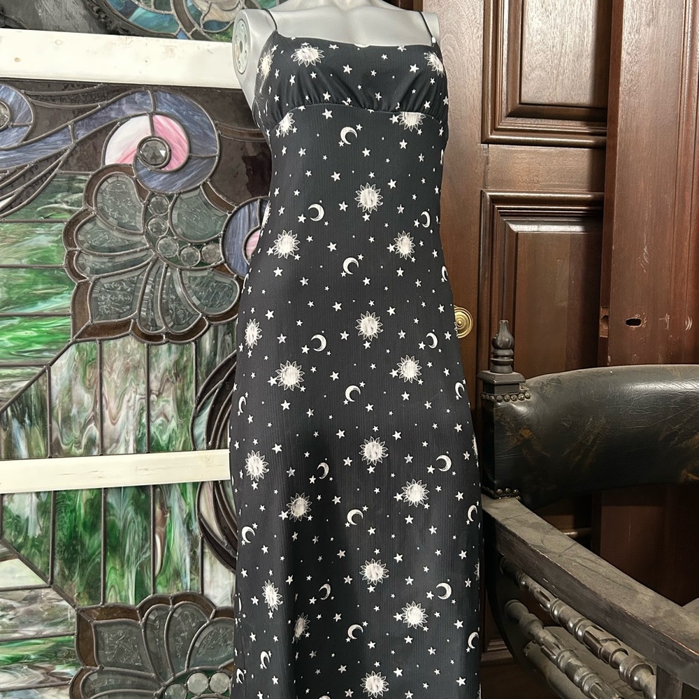 Nasty Gal Black Celestial Maxi Dress